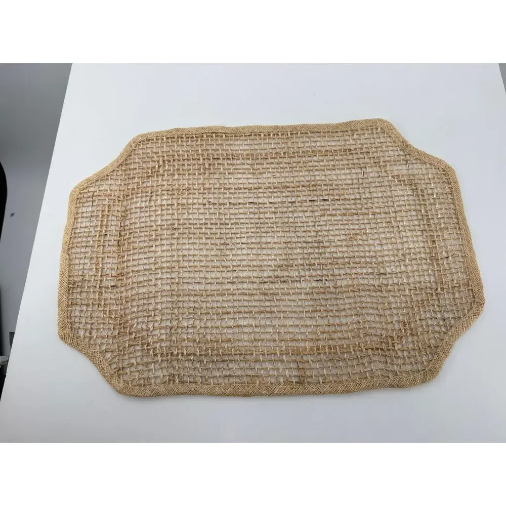 Burlap Placemats Set Of 6 Rustic Farmhouse Table Decor Jute 18x13 Natural